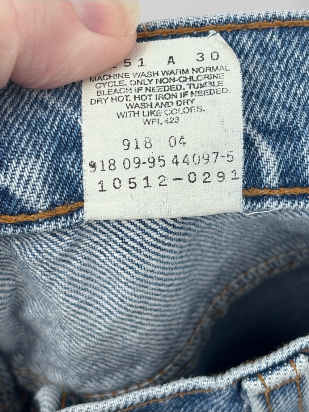 Levi's 512 vintage 90s Light wash Blue Slim tapered Denim Jeans size 13 Short - Picture 7 of 11